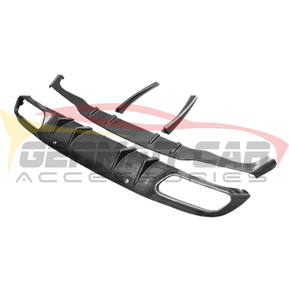 2019-2021 Mercedes-Benz C63 Amg Style 4 Piece Carbon Fiber Rear Diffuser | W205