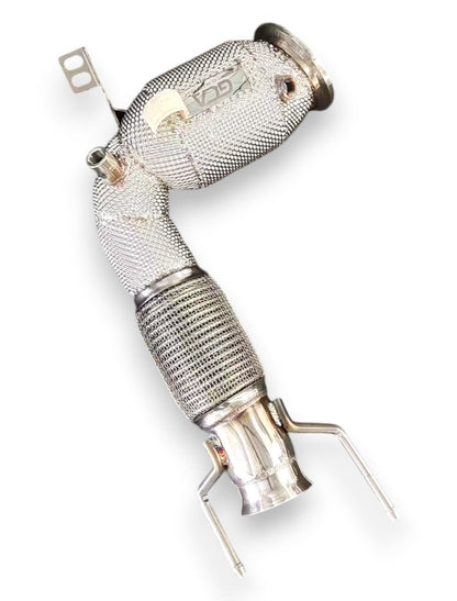 2019 + BMW 2-Series Downpipe | F44 Yes Heat Shield / 200 Cell Euro 6 Sport High Flow Cat Downpipes