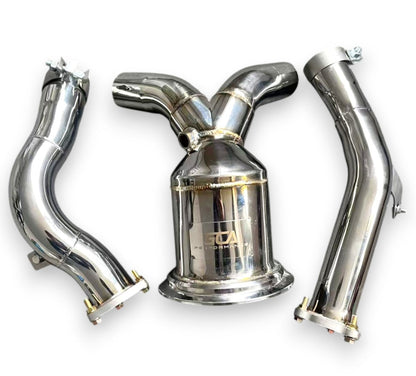 2019 + Audi A6/A7 Downpipe | C8 A6/A7 No Heat Shield / Racing Downpipe (No Cat) Downpipes