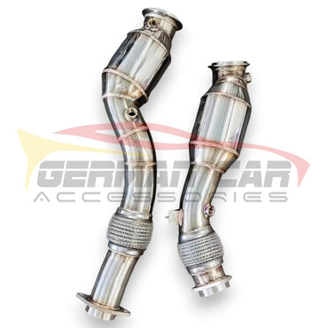 2019 + Bmw X3M/X4M Downpipes | F97/F98 No Heat Shield / Racing Downpipe (No Cat) Front Race Pipes