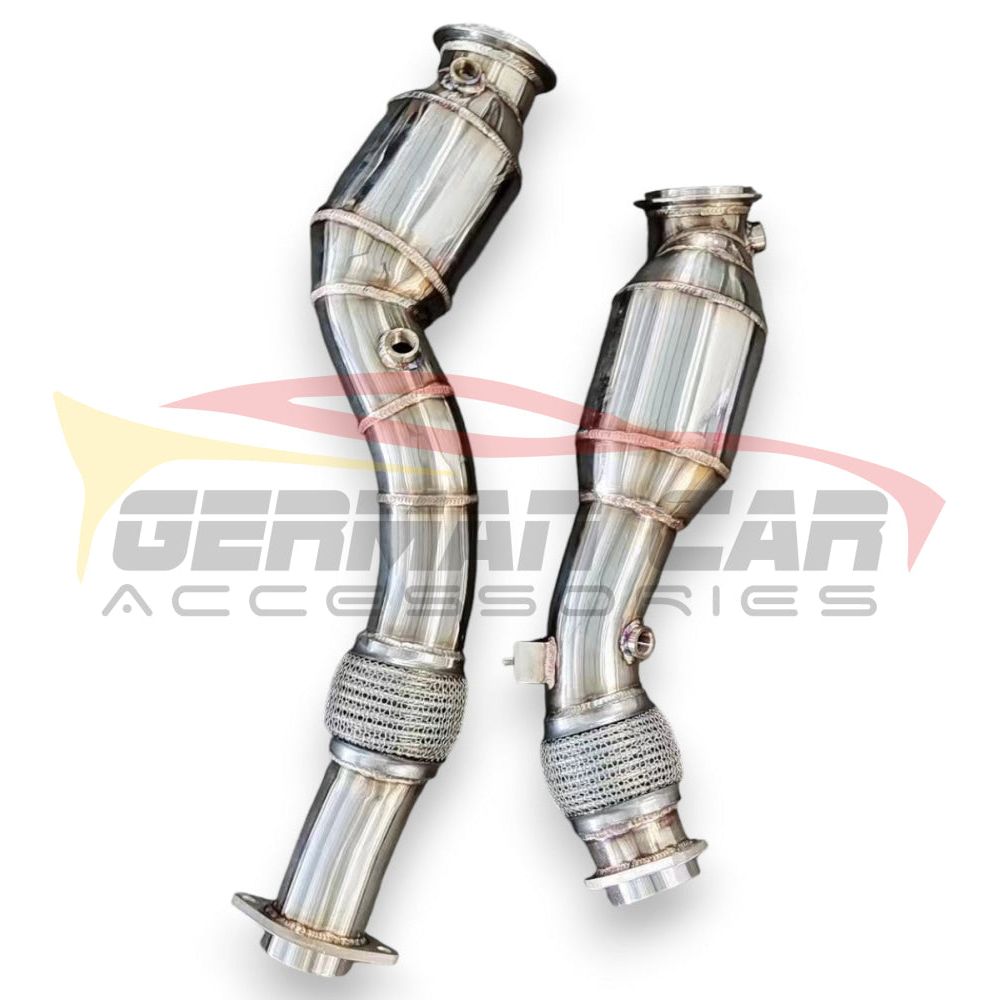 2019 + Bmw X3M/X4M Downpipes | F97/F98 No Heat Shield / Racing Downpipe (No Cat) Front Race Pipes