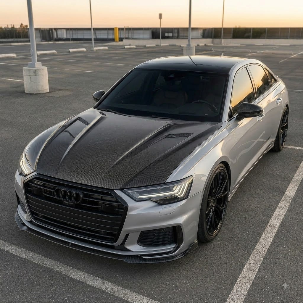 2019-2025 Audi A6/S6 PK Style Carbon Fiber Hood | C8