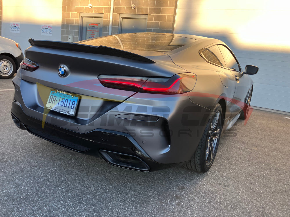 2019 + BMW 8-Series/M8 V Style Carbon Fiber Trunk Spoiler | F91/F92/F93/G14/G15/G16 Rear Trunk Spoilers