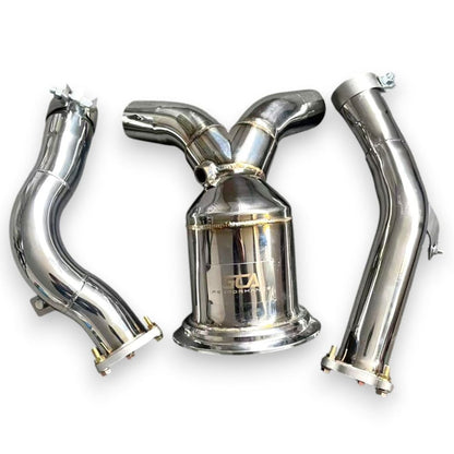2019 + Audi A6/A7 Downpipe | C8 A6/A7 No Heat Shield / Racing Downpipe (No Cat) Downpipes