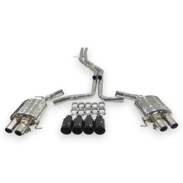 2019 + Audi A6/A7 Valved Sport Exhaust System | C8 A6/A7 Stainless Steel Exhaust / Chrome Tips Exhausts