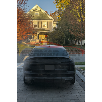 2019+ Audi A6/S6 Carbon Fiber Aggressive KB Style Diffuser with LED Brake Light | C8 A6/S6 Rear Diffusers