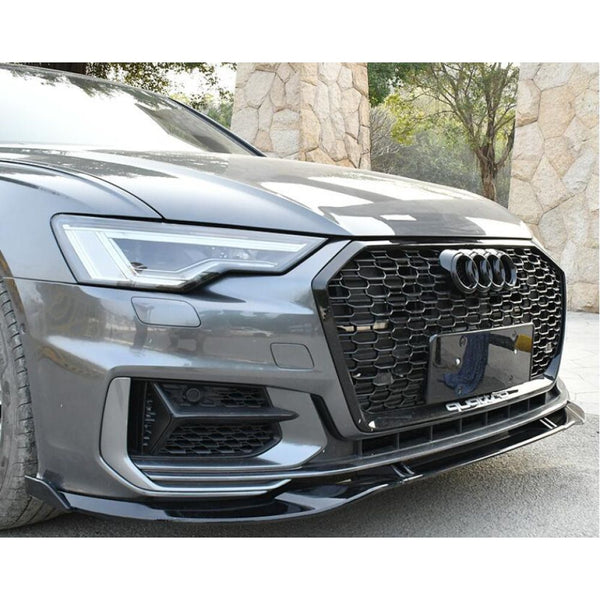 vis racing c tech style fiberglass bumper lip audi a6 Ikon Motorsports Compatible with 16-18 S6 C7 Sline Sedan Front Modification of part is required to ensure proper fitment 2019-2024 Audi A6/S6 Front Lip