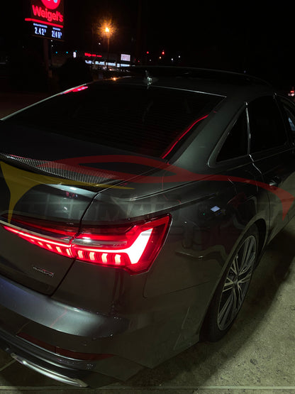 2019+ Audi A6/S6 Renntech Style Carbon Fiber Trunk Spoiler | C8 A6/S6 Rear Trunk Spoilers