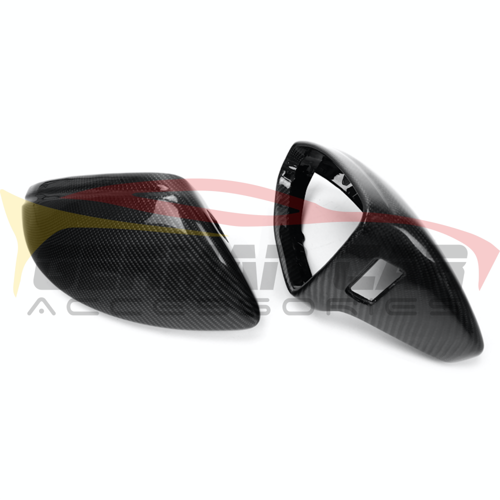 2019+ Audi A6/s6/rs6 Carbon Fiber Mirror Caps | C8 With Blind Spot Assist