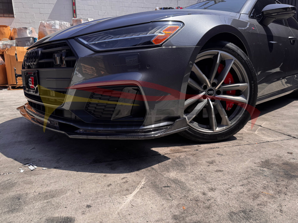 2019+ Audi A7/S7 Carbon Fiber Front Lip | C8 A7/S7 Front Lips/Splitters