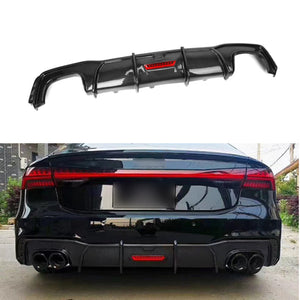 2019+ Audi A7/s7 Carbon Fiber Kb Style Diffuser With Led Brake Light | C8