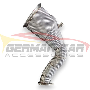 2016 + Audi Q7 Downpipe | 4M Yes Heat Shield / Racing (No Cat) Front Race Pipes