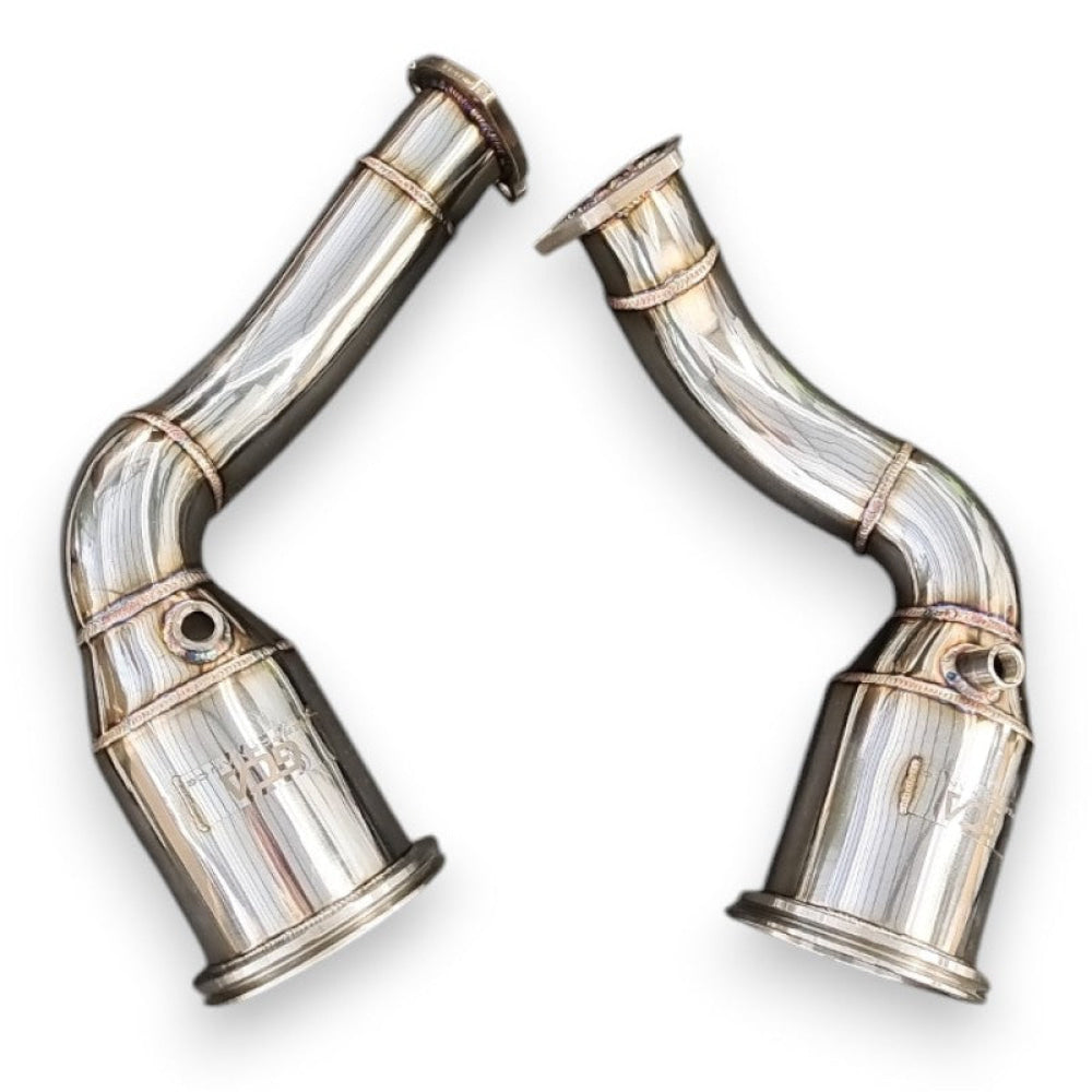 2019 + Audi RS6/RS7 Downpipes | C8 RS6/RS7 No Heat Shield / Racing Downpipe (No Cat) Downpipes