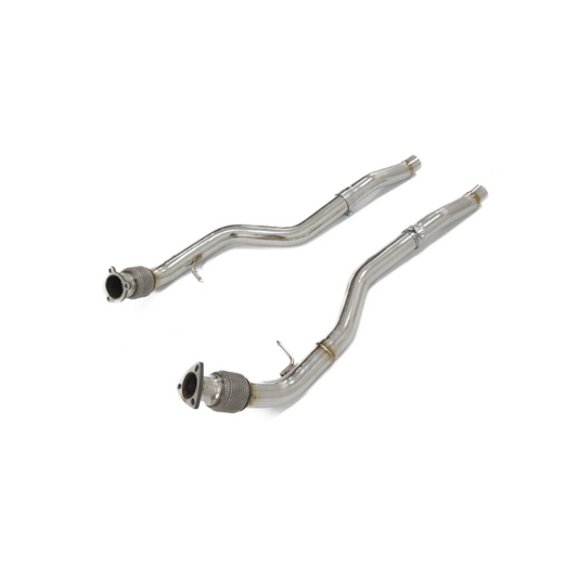 2019 + Audi RS6/RS7 Front Resonator Delete Pipes | C8 RS6/RS7 Yes Resonators Front Pipes