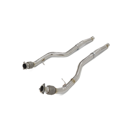 2019 + Audi RS6/RS7 Front Resonator Delete Pipes | C8 RS6/RS7 Yes Resonators Front Pipes