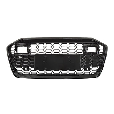 2019 + Audi Rs6 Style Honeycomb Grille | C8 A6/S6 Black Frame Mesh With Acc / Yes Front Camera