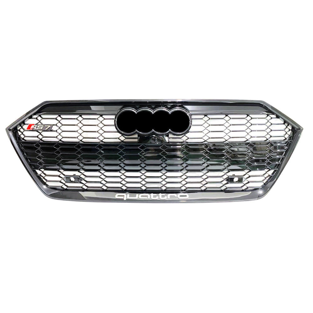 2012-2015 Audi RS7 Honeycomb Grille with Quattro in Lower Mesh