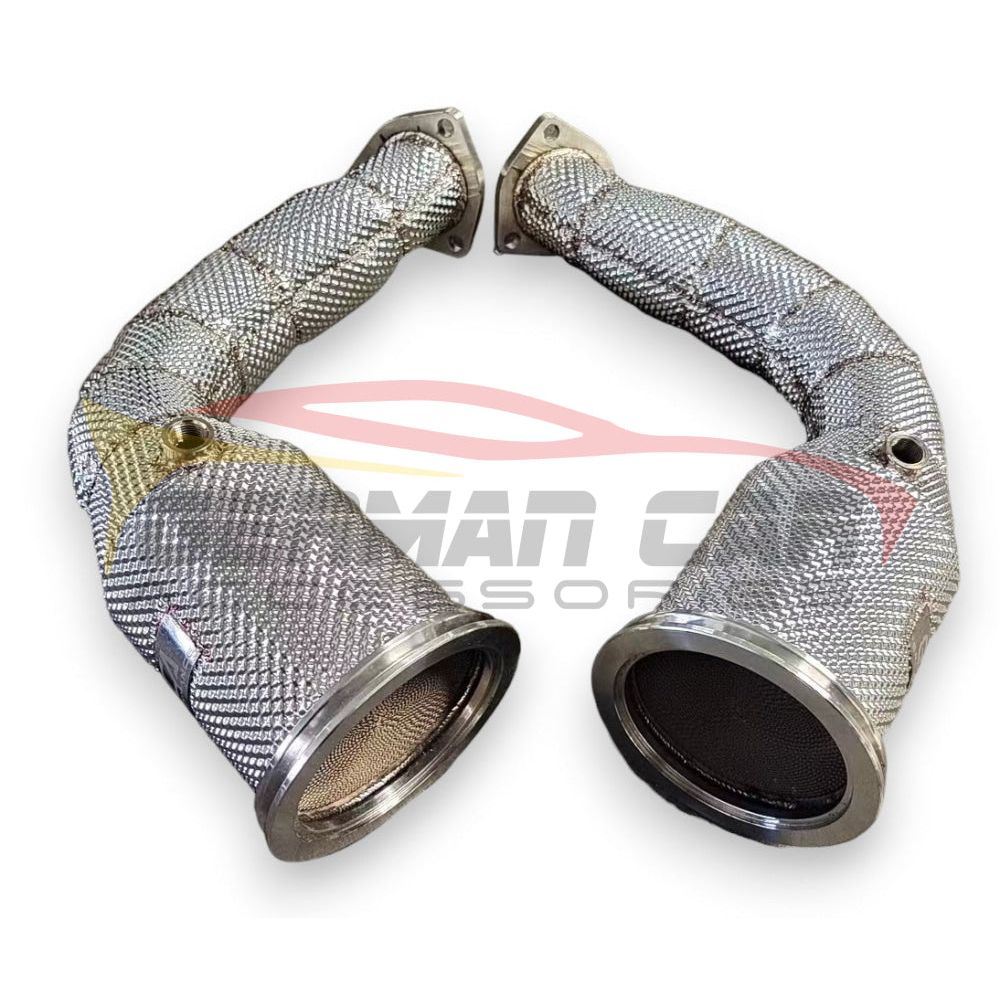 2019-2023 Audi Sq8/Rsq8 Front Race Pipes | Yes Heat Shield / 200 Cell Euro 6 Sport High Flow Cat