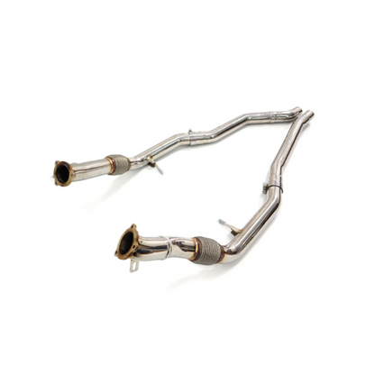 2019 + Audi SQ8/SQ7/RSQ8 Front Resonator Delete Pipes | SQ7/SQ8/RSQ8 Yes Resonators Front Pipes