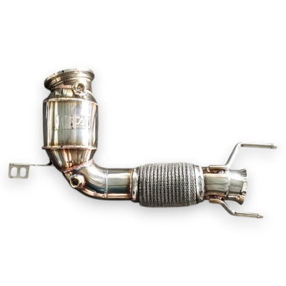 2019 + BMW 2-Series Downpipe | F44 No Heat Shield / 200 Cell Euro 6 Sport High Flow Cat Downpipes