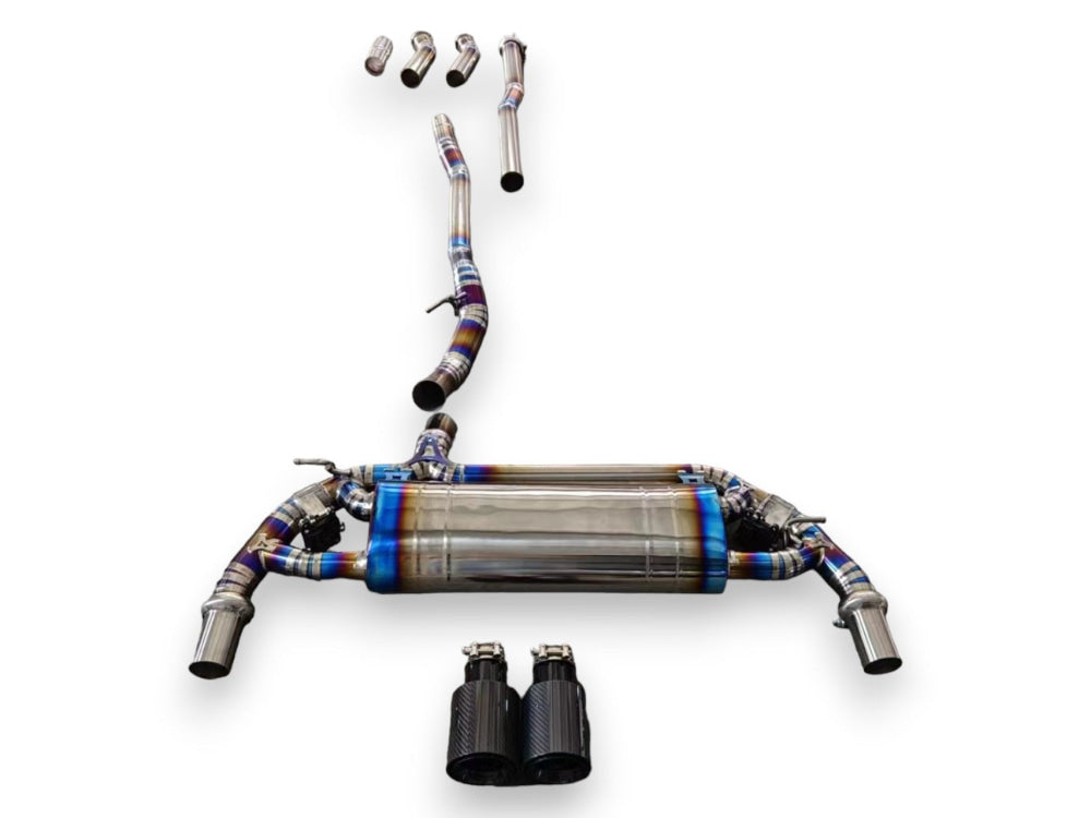 2019 + Bmw 2-Series Valved Sport Exhaust System | F44 Titanium / Chrome Tips Axleback Only