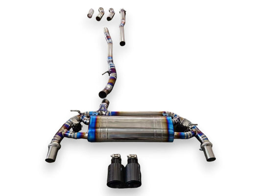 2019 + Bmw 2-Series Valved Sport Exhaust System | F44 Titanium / Chrome Tips Axleback Only