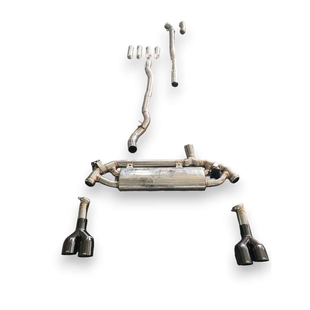 2019 + Bmw 2-Series Valved Sport Exhaust System | F44 Stainless Steel / Chrome Tips Axleback Only