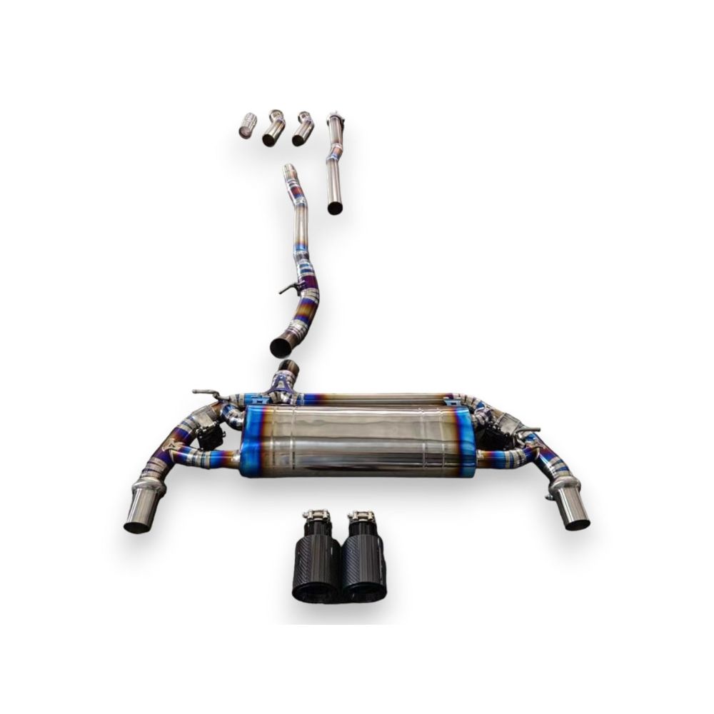 2019 + Bmw 2-Series Valved Sport Exhaust System | F44 Titanium / Chrome Tips Axleback Only