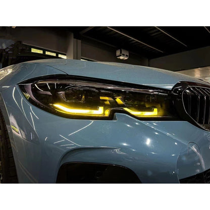 2019 + Bmw 3-Series Csl Style Headlights Yellow Drl Modules | G20 2019-2022 Pre-Lci Non-Laser