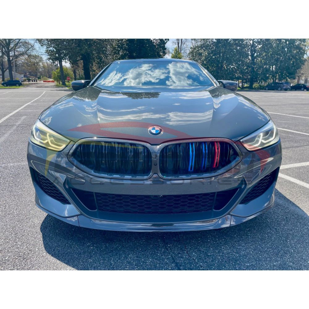 2019 + Bmw 8-Series Carbon Fiber Oem Style 3 Piece Front Lip | G14/G15/G16 Lips/Splitters