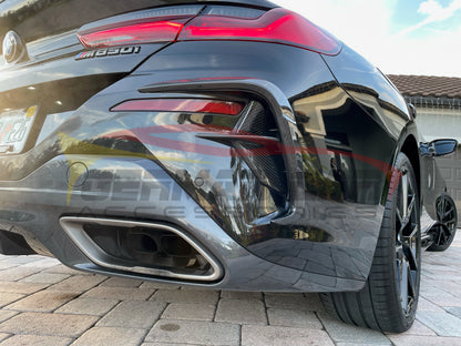2019+ Bmw 8-Series Carbon Fiber Rear Bumper Canards | G14/G15/G16 Additional Accessories