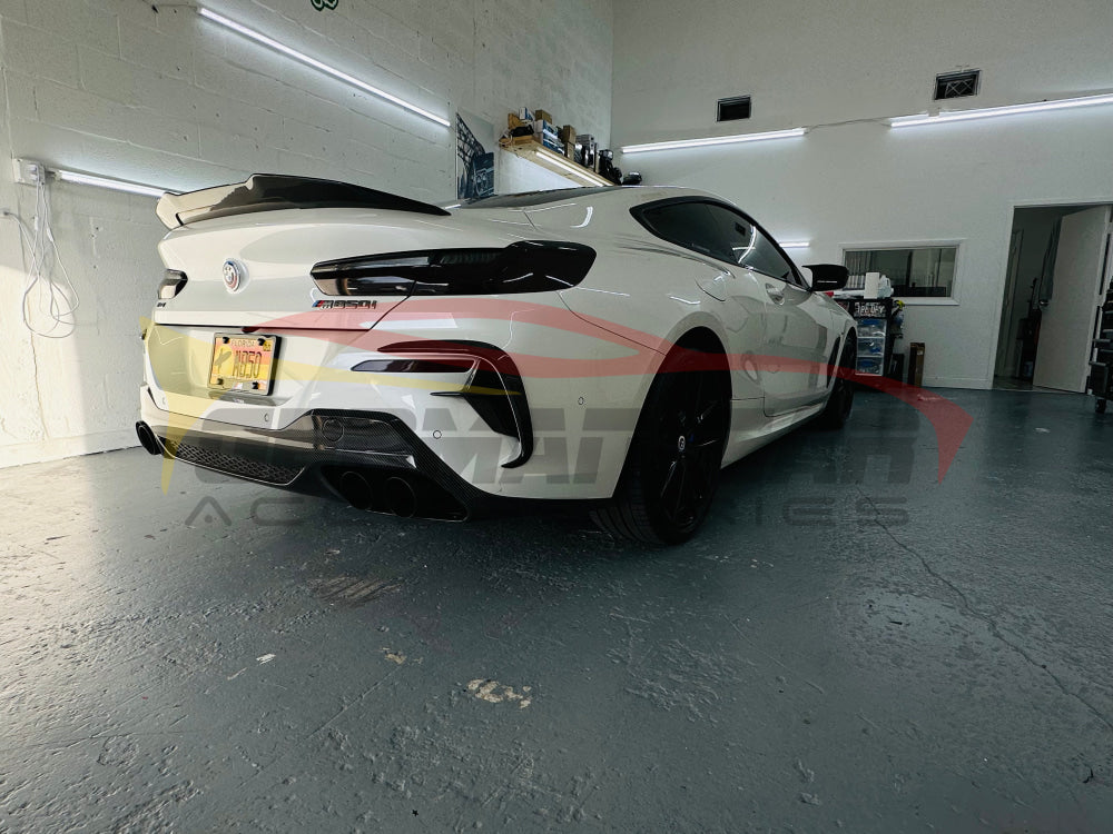 2019+ Bmw 8-Series Carbon Fiber Rear Bumper Canards | G14/G15/G16 Additional Accessories