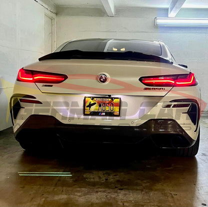 2019+ Bmw 8-Series Carbon Fiber Rear Bumper Canards | G14/G15/G16 Additional Accessories