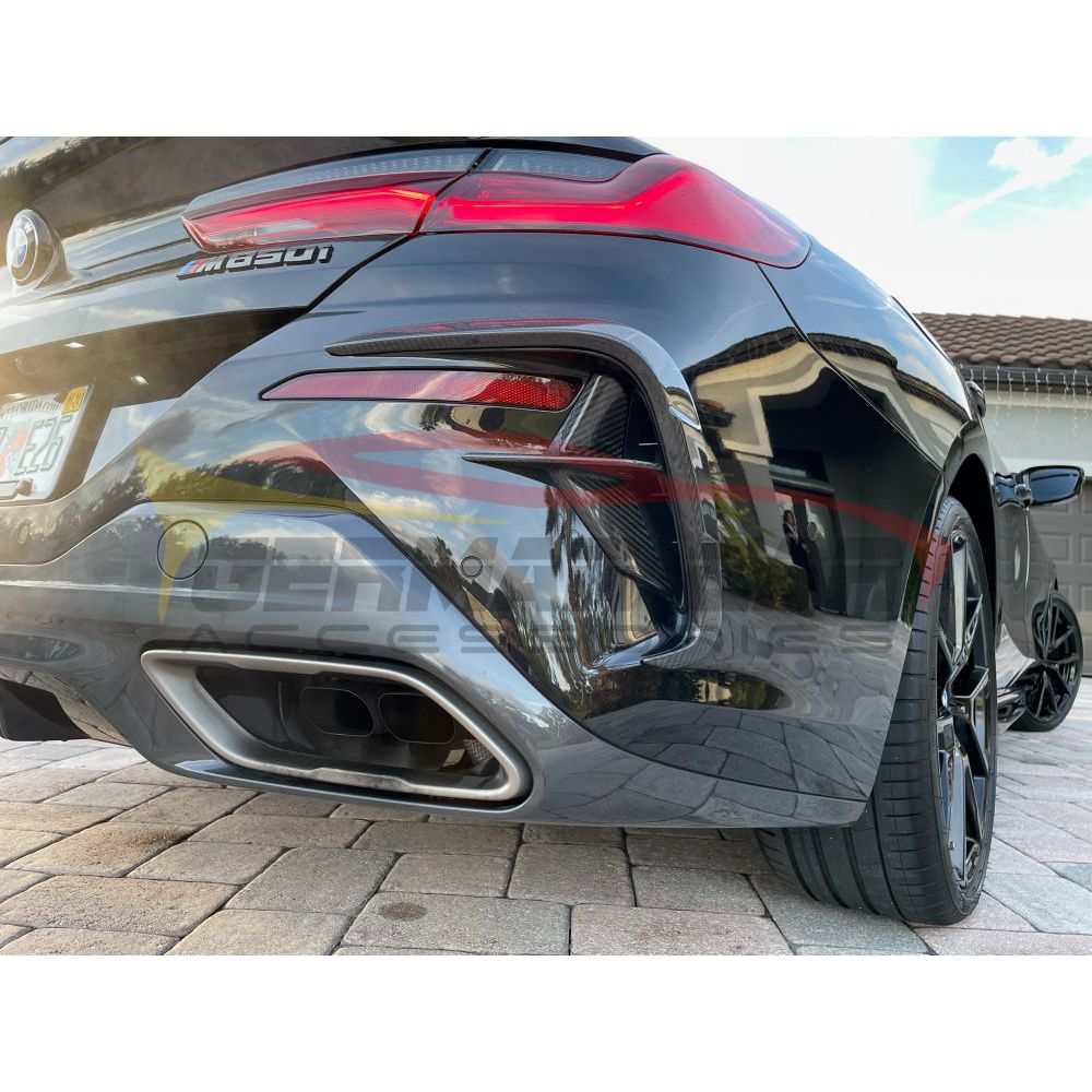 2019+ Bmw 8-Series Carbon Fiber Rear Bumper Canards | G14/G15/G16 Additional Accessories