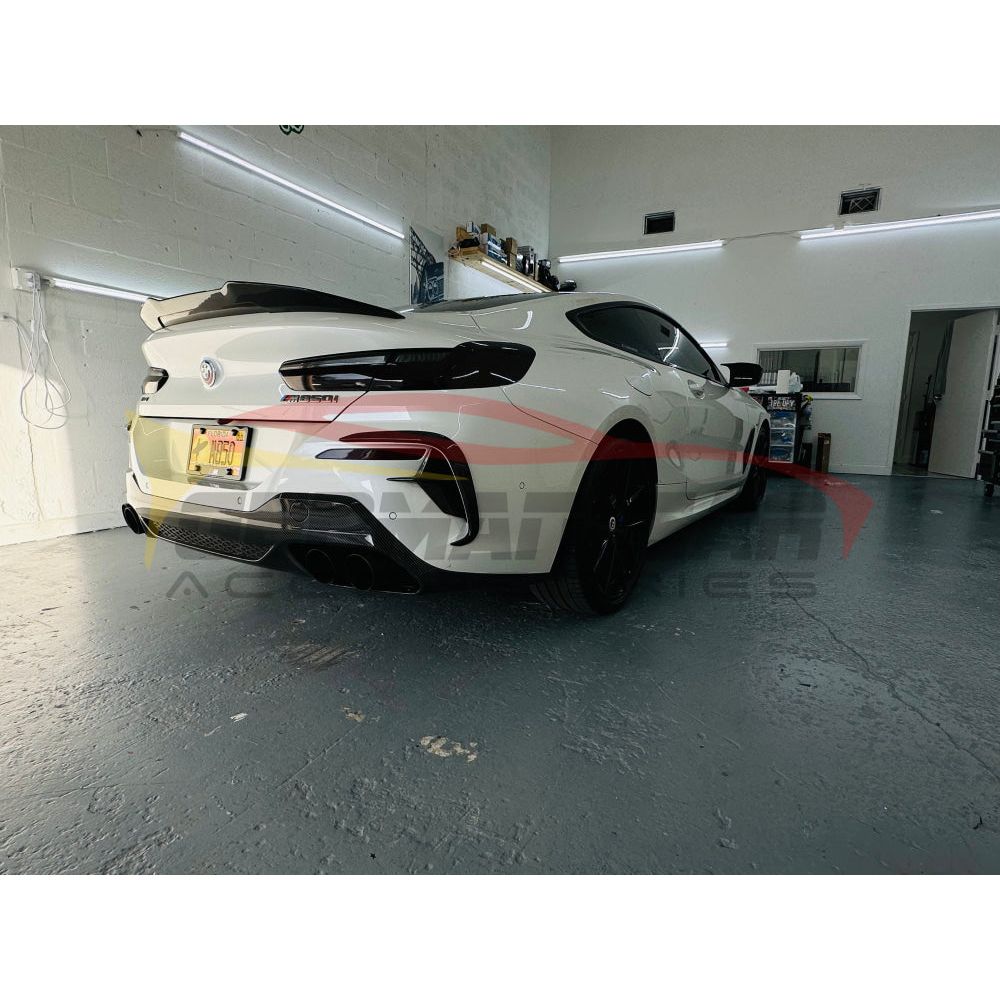 2019+ Bmw 8-Series Carbon Fiber Rear Bumper Canards | G14/G15/G16 Additional Accessories