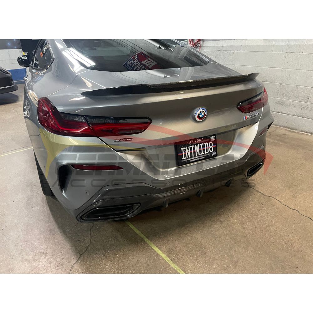 2019+ Bmw 8-Series/M8 V Style Carbon Fiber Trunk Spoiler | F91/F92/F93/G14/G15/G16 Rear Spoilers