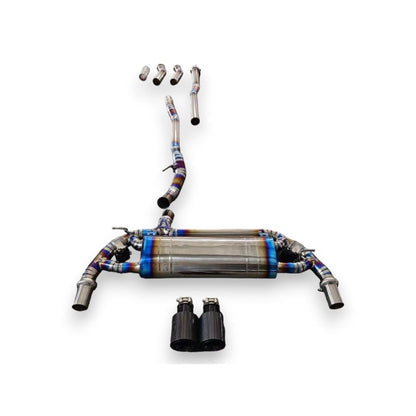 2019 + Bmw 2-Series Valved Sport Exhaust System | F44 Titanium / Chrome Tips Axleback Only