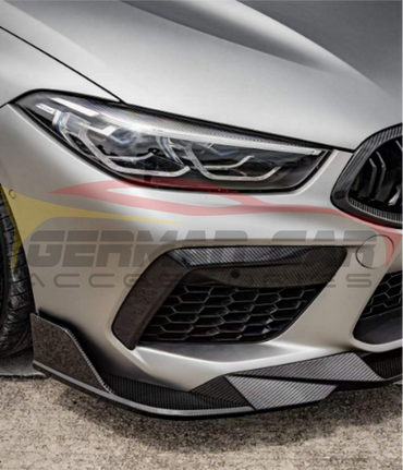 2019 + BMW M8 Carbon Fiber Upper Front Bumper Splitters | F91/F92/F93 Additional Accessories
