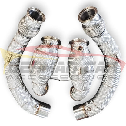 2019 + Bmw M8 Downpipes | F91/F92/F93 Yes Heat Shield / Racing Downpipe (No Cat) Front Race Pipes