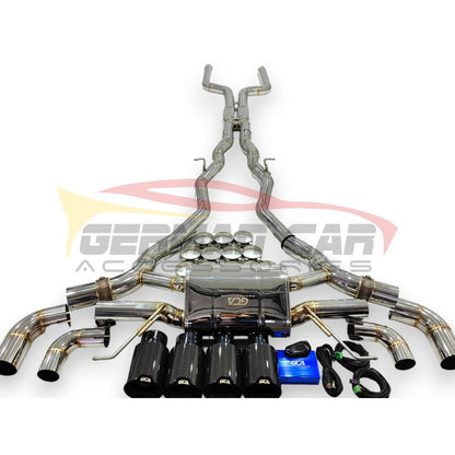 2019 + Bmw M8 Valved Sport Exhaust System | F91/F92/F93 Stainless Steel / Chrome Tips Axleback Only