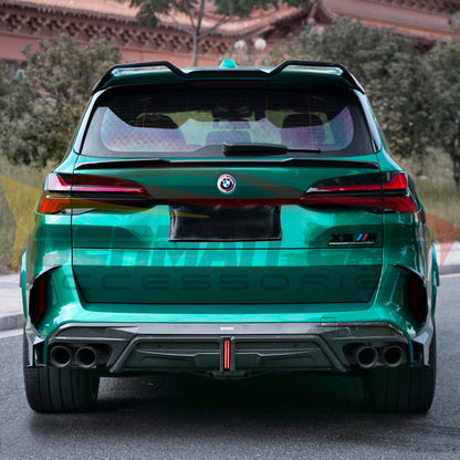 2019 + BMW X5M Carbon Fiber 3 Piece Rear Diffuser with Brake Light | F95 Rear Diffusers