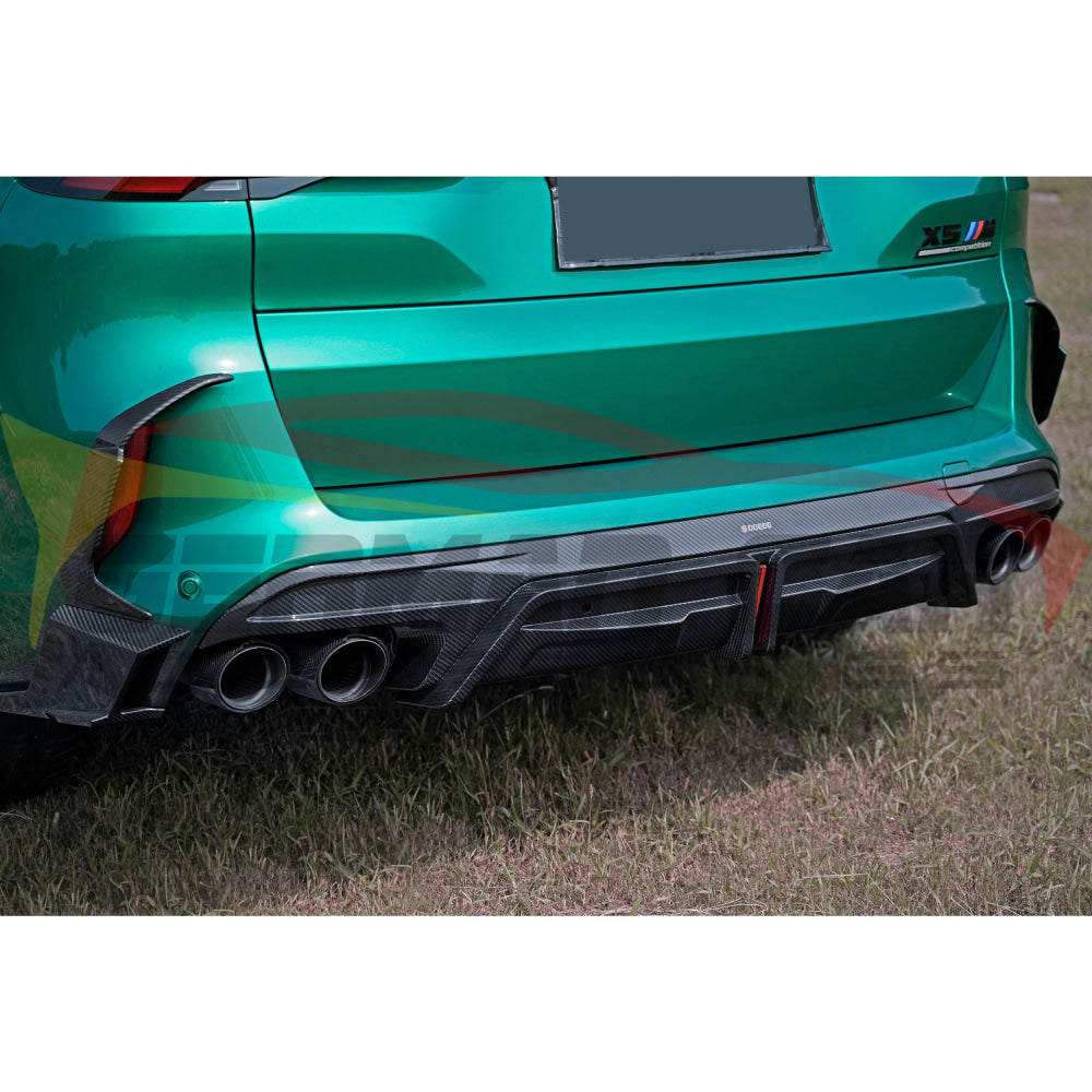 2019 + BMW X5M/X6M Carbon Fiber Rear Diffuser with Brake Light | F95/F96 Rear Diffusers