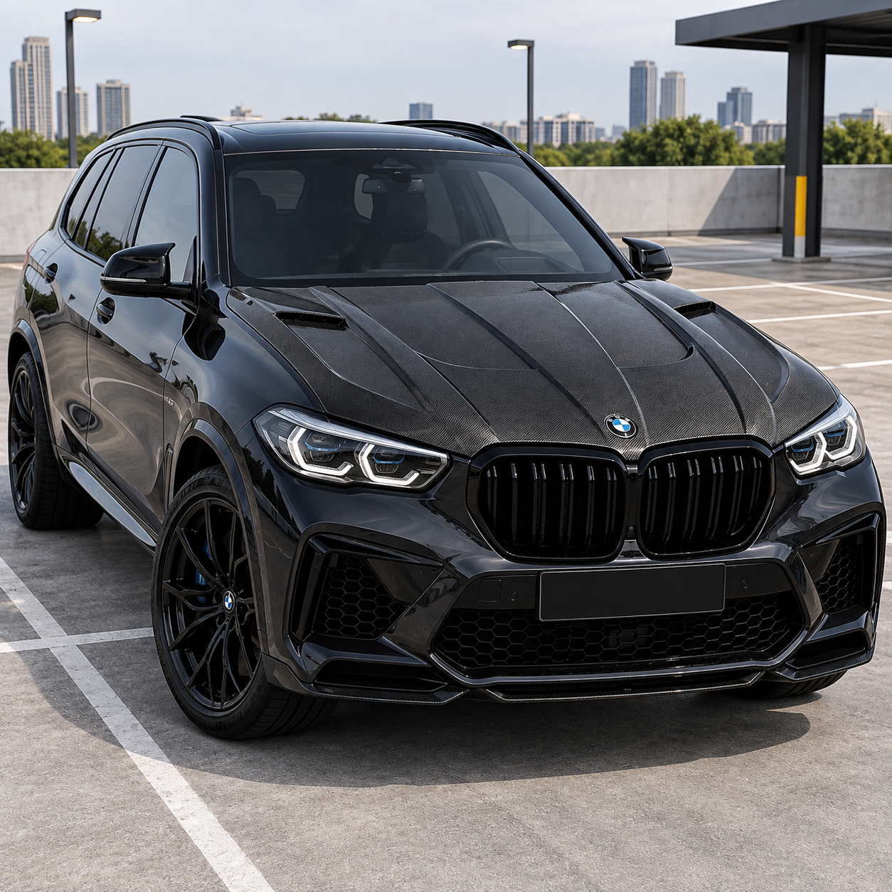 2019+ BMW X5/X5M/X6/X6M LD Style Carbon Fiber Hood | G05/G06/F95/F96