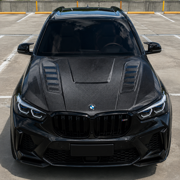2019+ BMW X5/X5M/X6/X6M V1 Style Carbon Fiber Hood | G05/G06/F95/F96