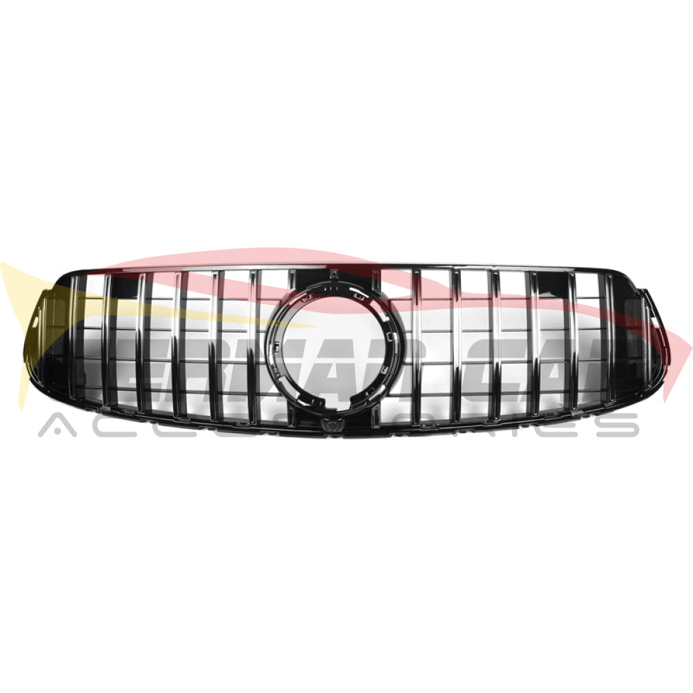 2020-2022 Mercedes-Benz Glc Gtr Style Front Grille | W253 Facelift Amg Package / Chrome Silver