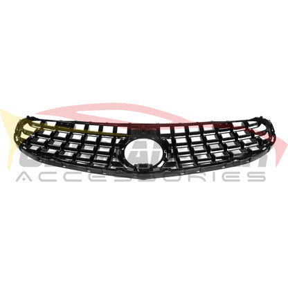 Iman365 GT R Style Front Grille For Mercedes GLC300 W253 X253 Sedan 2020-2021, Gloss Black, Direct Fit