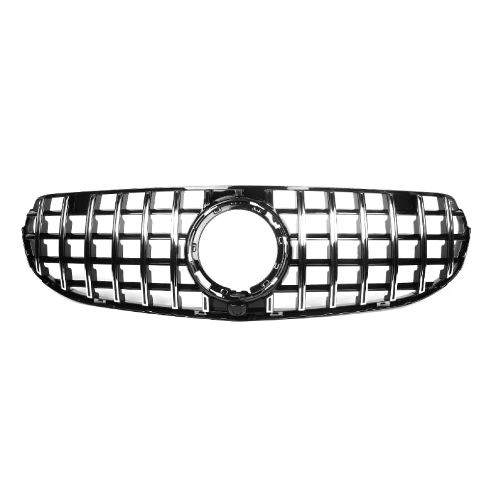 2020-2022 Mercedes-Benz Glc Gtr Style Front Grille | W253 Facelift Offroad / Chrome Silver Grilles