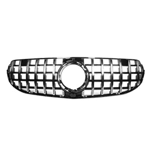 2020-2022 Mercedes-Benz Glc Gtr Style Front Grille | W253 Facelift Offroad / Chrome Silver Grilles