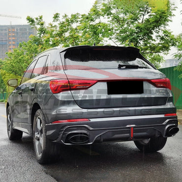 2020-2024 Audi Q3/SQ3 Carbon Fiber Diffuser with LED Brake Light | Q3/SQ3 Rear Diffusers