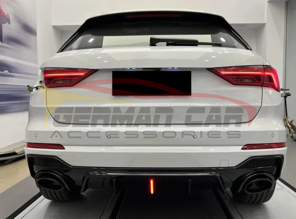 2020-2024 Audi Q3/SQ3 Gloss Black Diffuser with LED Brake Light | Q3/SQ3 Rear Diffusers